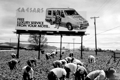 Mexican Migrant Workers, Highway in California.